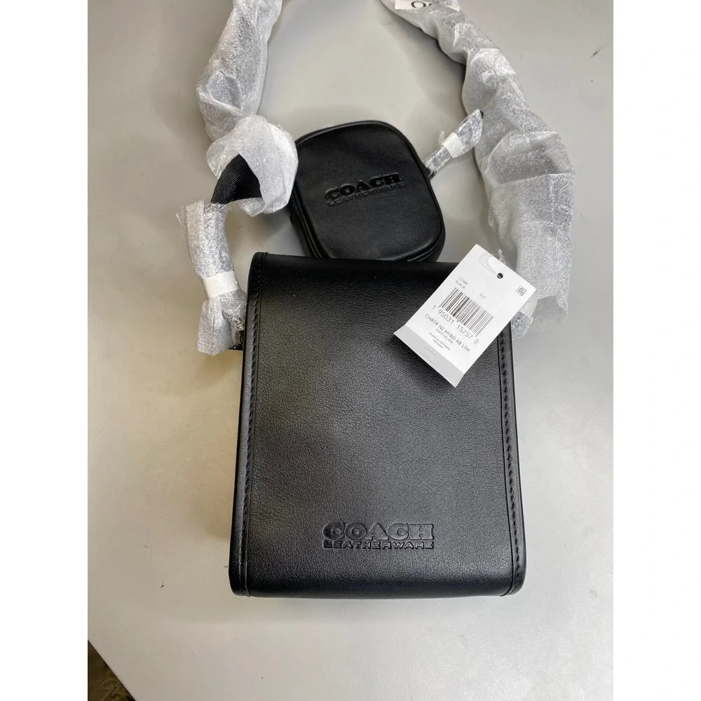 Coach Charter North South Hybrid Crossbody Bag Black Leather C2388 Mens